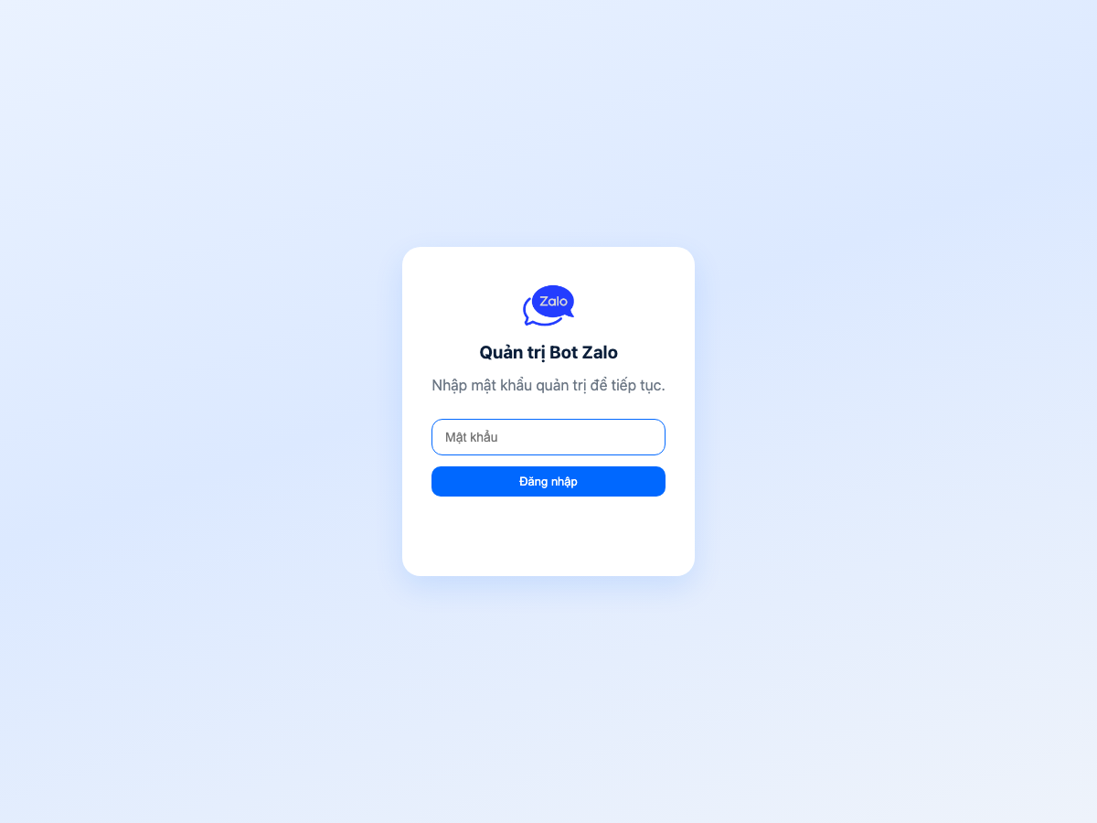 Quản trị Bot Zalo